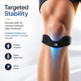 IWVE Silicone Patellar Support Strap – Targeted Knee Stability for Running & Daily Movement